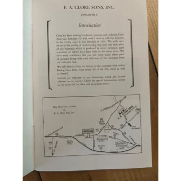 Vintage E.A. Clore & Sons Fine Furniture Catalog Price List. Madison Virginia - Picture 3 of 4